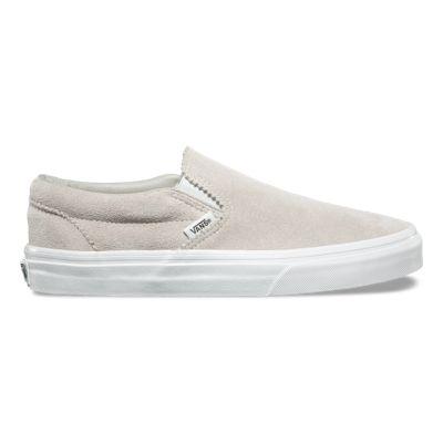 Vans Pinked Suede Slip-on (silver Lining/blanc De Blanc)