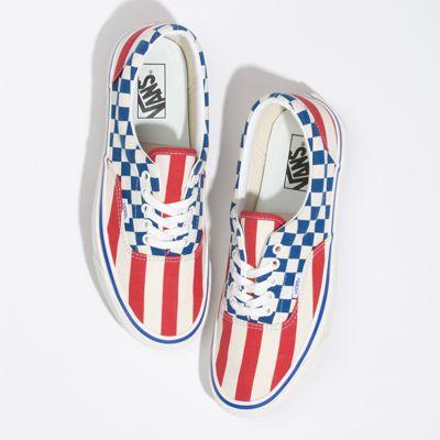 Vans Anaheim Factory Era 95 Dx (og Red Stripes/og Blue Check)
