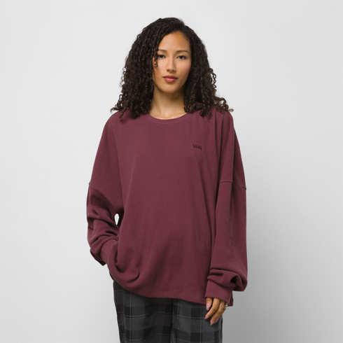 Vans Waffle Long Sleeve Boxy Crew Thermal (catawba Grape)