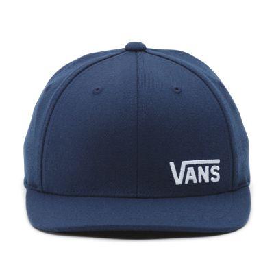 Vans Boys Splitz Flexfit Hat (dress Blues-white)