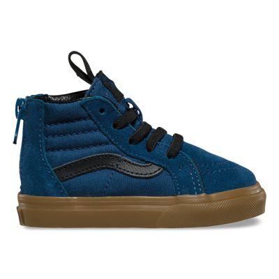 Vans Toddler Gum Sk8-hi Zip (dark Denim Black)