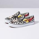Vans Disney X Vans Kids Classic Slip-on (mickey Mouse And Minnie Mouse/checker Flame)