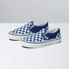 Vans Kids Checkerboard Classic Slip-on Shoe (blueprint)