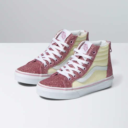 Vans Kids Sk8-hi Zip (glitter Two Tone)
