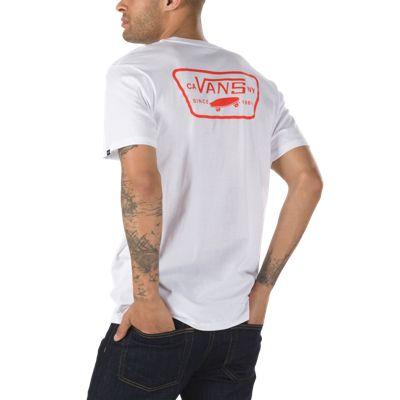 Vans Full Patch Back T-shirt (white Flame)