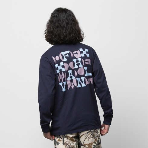 Vans Checker Type Long Sleeve T-shirt (navy)