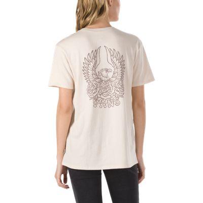 Vans Truckstop Rose Boyfriend Tee (sand Dollar)