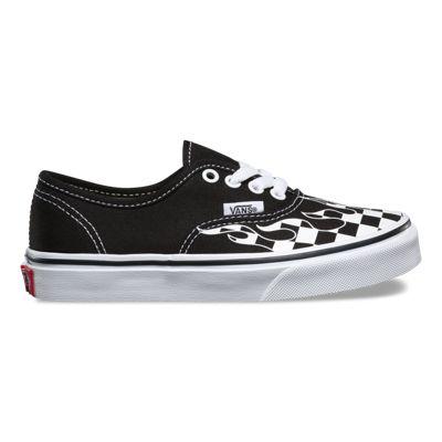 Vans Kids Checker Flame Authentic (black True White)
