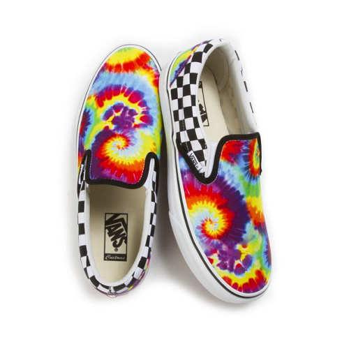 Vans Customs Rainbow Tie Dye Slip-on (customs)