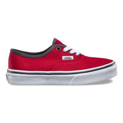Vans Kids Binding Pop Authentic (chili Pepper/asphalt) Kids Shoes