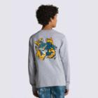 Vans Kids Gator Smash Long Sleeve T-shirt (athletic Heather)