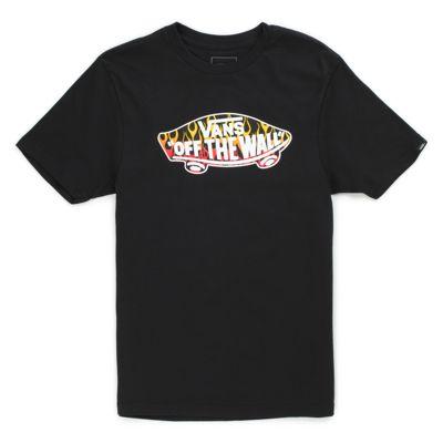 Vans Boys Otw Logo Fill T-shirt (black/flames)