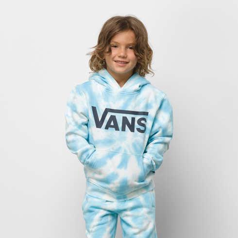 Vans Little Kids Burst Tie Dye Pullover Hoodie (aquatic/tie Dye)