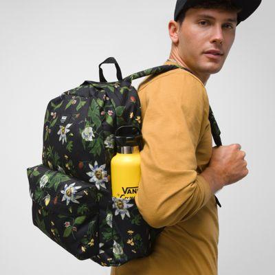 Vans Old Skool H2o Printed Backpack (black/yolk Yellow)