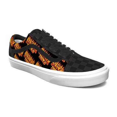 Vans X Stranger Things Customs Flame Logo Comfycush Old Skool (customs)