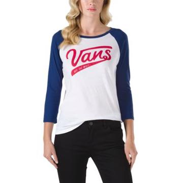 Vans Batter Up Raglan (white Blue Depths)