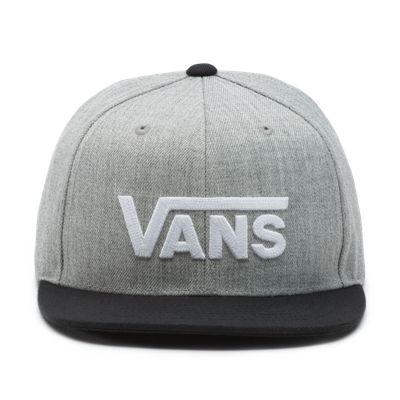 Vans Boys Drop V Snapback Hat (heather Grey-black)