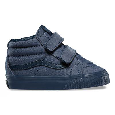 Vans Toddler Mono Chambray Sk8-mid Reissue V (navy/navy)