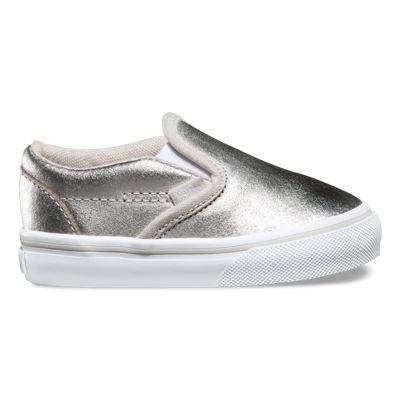 Vans Toddler Metallic Slip-on (silver/white)