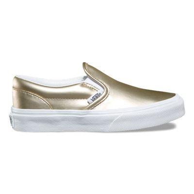 Vans Kids Muted Metallic Slip-on (gold/true White)