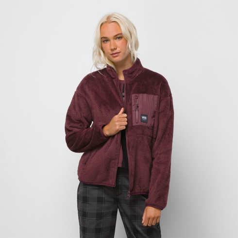 Vans Waverly Mock Neck Sherpa Full Zip (catawba Grape)