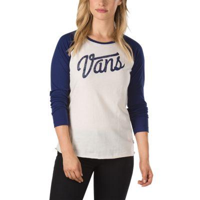 Vans Batter Up Baseball Tee (white Sand-blue Eclipse)