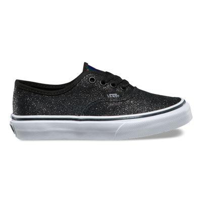 Vans Kids Glitter Iridescent Authentic (black/true White)