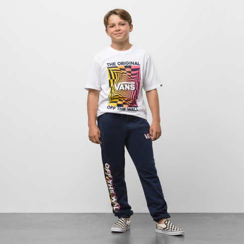 Vans Boys Gradient Checking Fleece Pant (dress Blues)