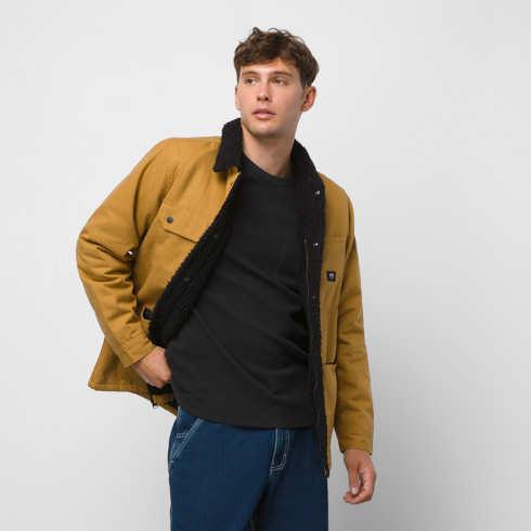 Vans Drill Chore Coat Sherpa Jacket (bone Brown)