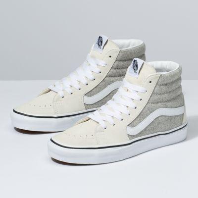 Vans Herringbone Sk8-hi (white Asparagus/true White)