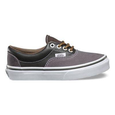 Vans Kids Leather Plaid Era (asphalt/beluga)
