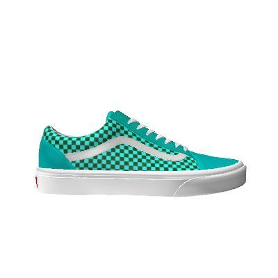 Vans Customs Checkerboard Old Skool Shoes Blue