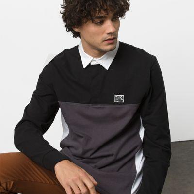 Vans Hi-point Colorblock Rugby Shirt (black/asphalt)