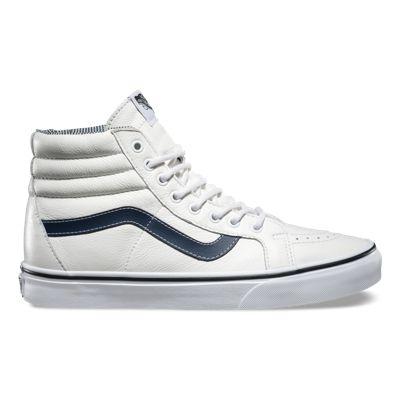 Vans Mens Shoes Skate Shoes Mens Shoes Mens Sandals Leather Sk8-hi Reissue (white/stripes)