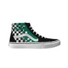 Vans Customs Green Flame Checkerboard Sk8-hi (customs)