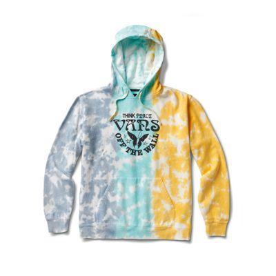 Vans Happy Thoughts Tie Dye Hoodie (ashley Blue/aqua Sky/yolk Yellow)