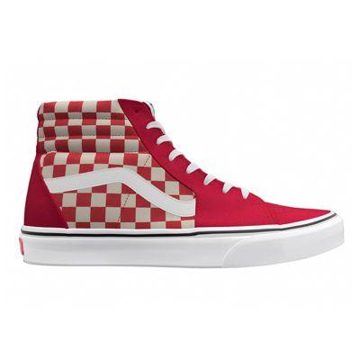 Vans Mens Customs Sk8-hi (red Check)