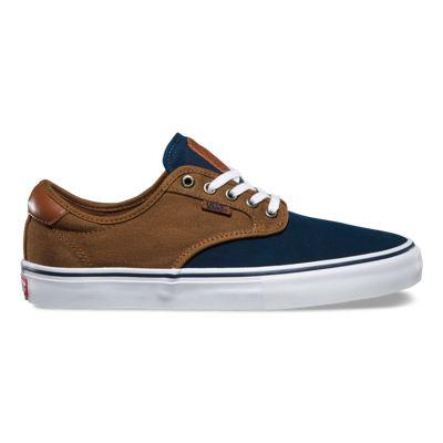 Vans Mens Shoes Skate Shoes Mens Shoes Chima Ferguson Pro (two-tone Navy/tobacco)