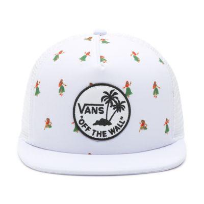 Vans Surf Patch Trucker Hat (white Hula Daze)