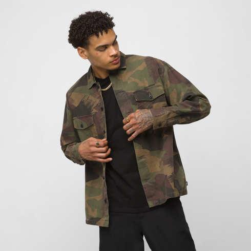 Vans Brushed Camo Shacket (grape Leaf)