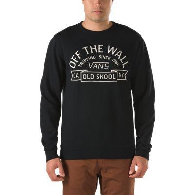 Vans Mens Shoes Skate Shoes Mens Shoes Mens Sandals Loring Crew Sweatshirt (black)