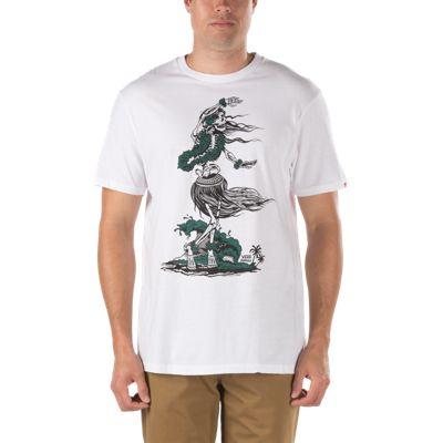 Vans Mens Shoes Skate Shoes Mens Shoes Mens Sandals Dead Hula T-shirt (white)