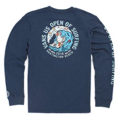 Vans Boys 2018 Vuso Dirty Bird Long Sleeve T-shirt (dress Blues)