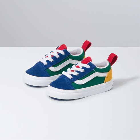 Vans Toddler Yacht Club Old Skool Elastic Lace (blue/green/yellow)