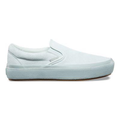 Vans Suede Outsole Slip-on Platform (blue Flower/metal)