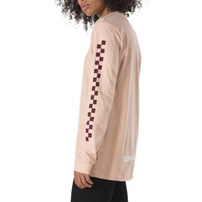 Vans Oversized Checker Long Sleeve T-shirt (mahogany)
