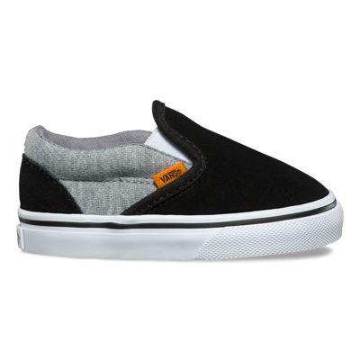 Vans Toddler Suede & Jersey Slip-on (gray Black)