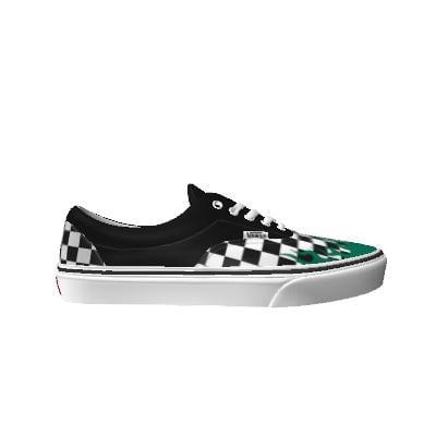 Vans Customs Green Flame Checkerboard Era (customs)