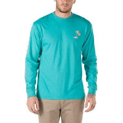 Vans Dual Palm Printed Long Sleeve T-shirt (baltic-rose Tan)