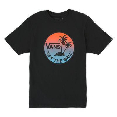 Vans Boys Dual Palm Gradient T-shirt (black Norse Blue Gradient)